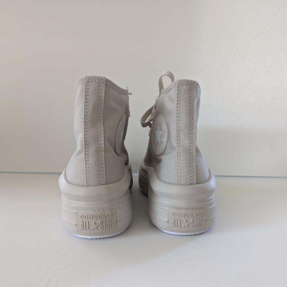 Converse Chuck Taylor All Star Move Edge Glow Platform Sneakers Pale Putty - Picture 11 of 12